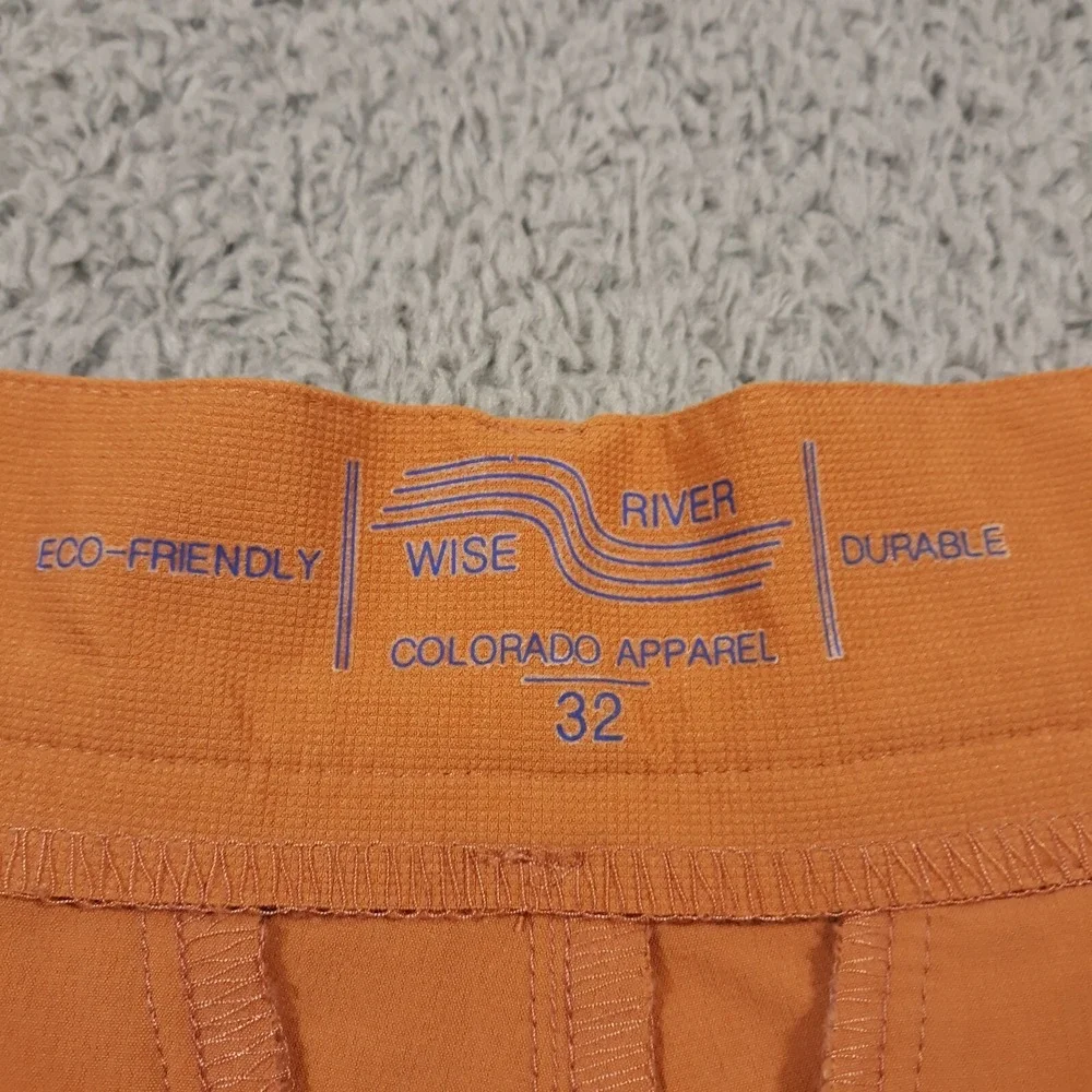 Wise River Pomeroy Shorts Mens Size 32 x 8.5 Brown Outdoor Travel Hiking